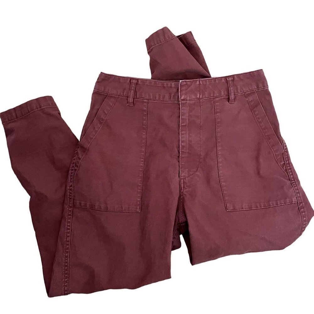 Bayflow burnt orange red jeans pants straight leg large pockets comfortable